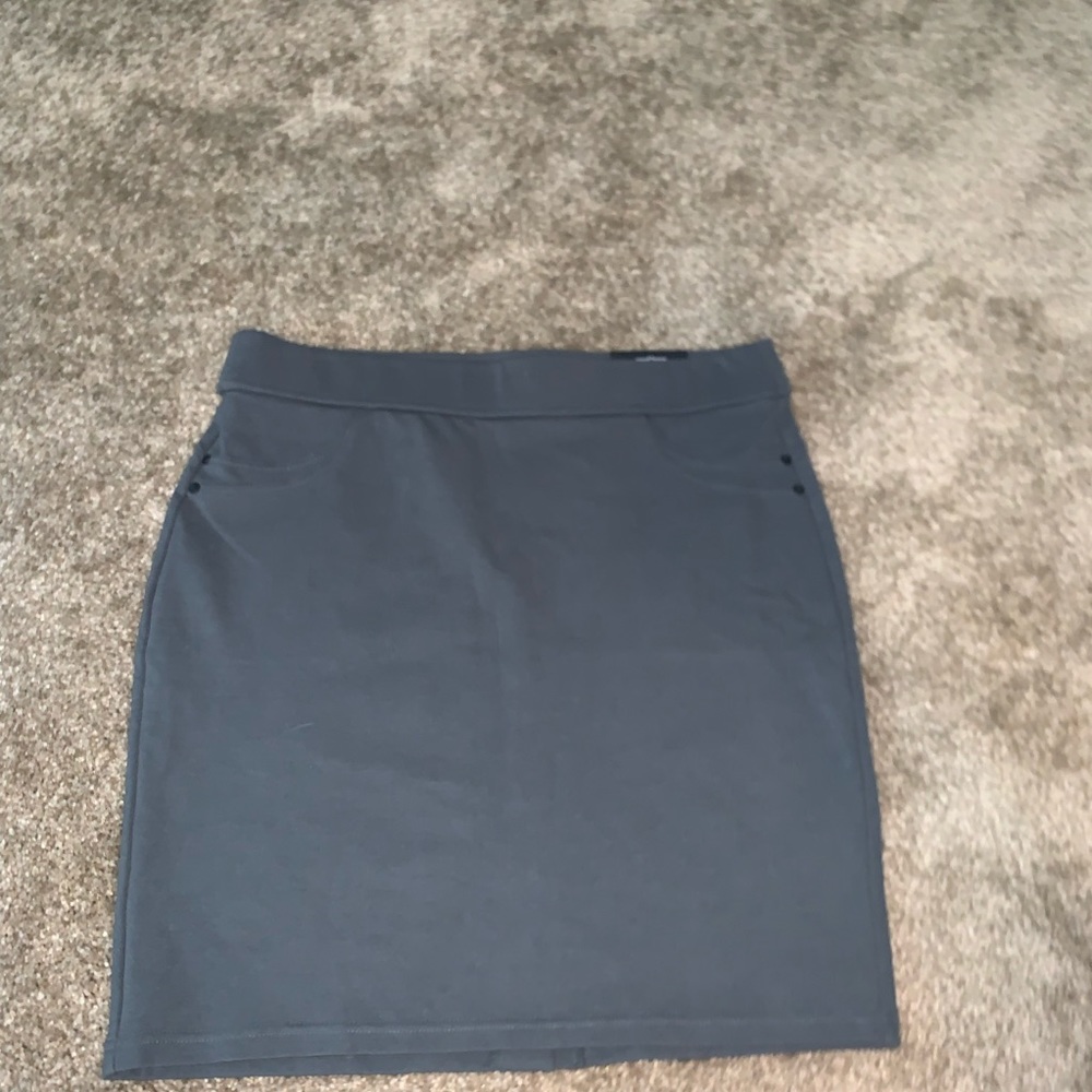 Liverpool Jeans Company Gray Blue Straight Skirt